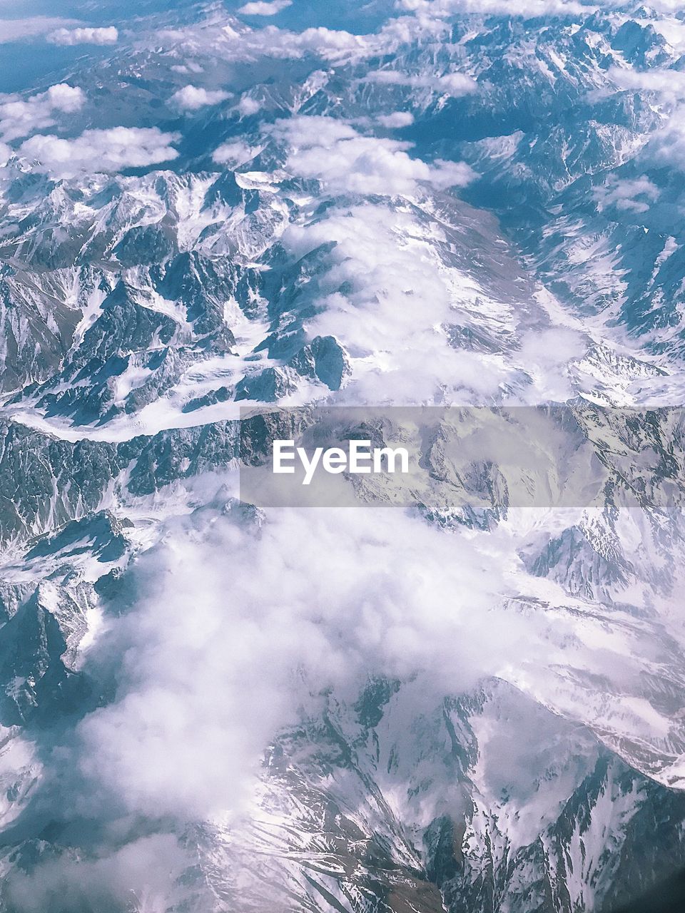 Aerial view of clouds over landscape