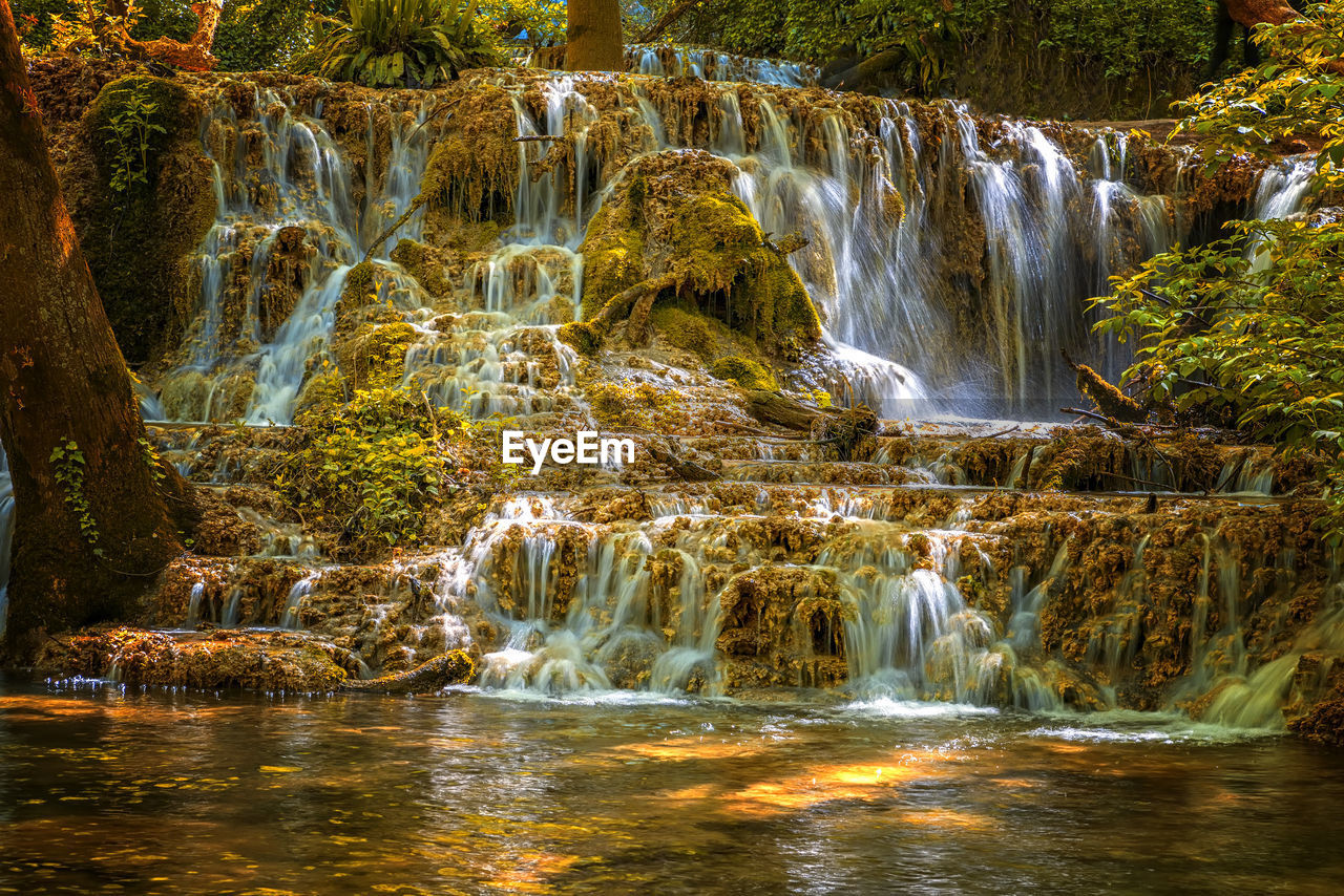 Cascade waterfalls. krushuna falls in bulgaria near the village of krushuna, letnitsa.