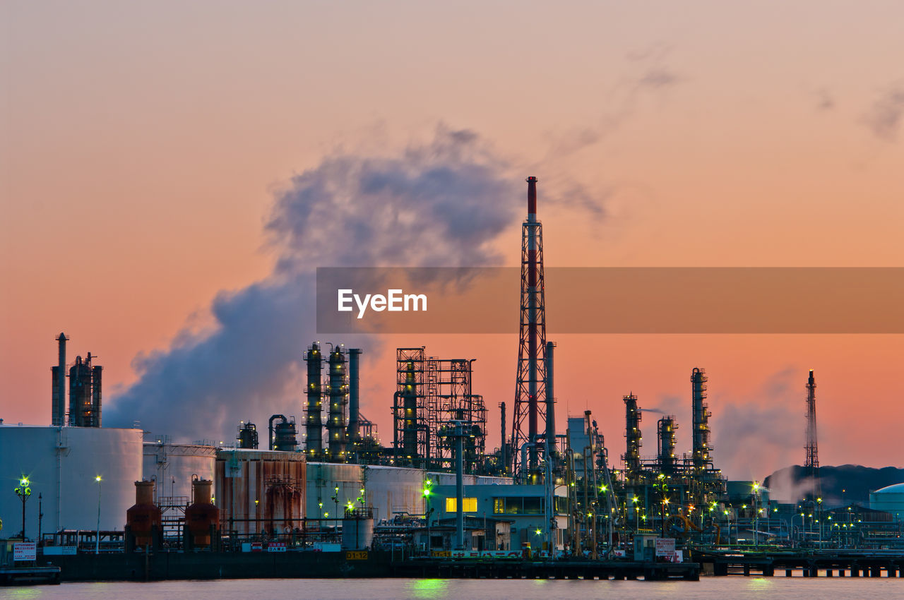 Oil refinery in the early morning