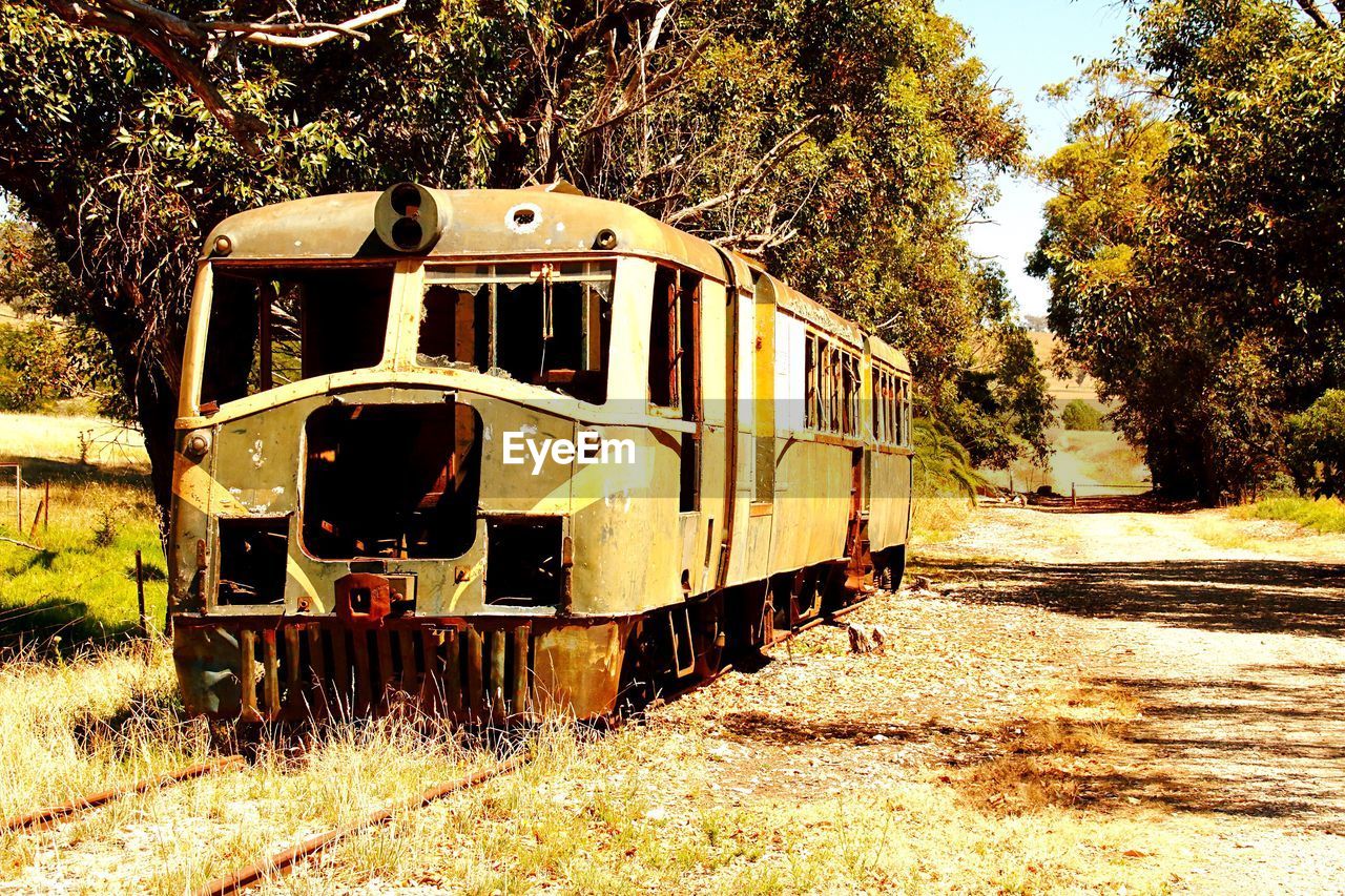 Abandoned train in shunting yard