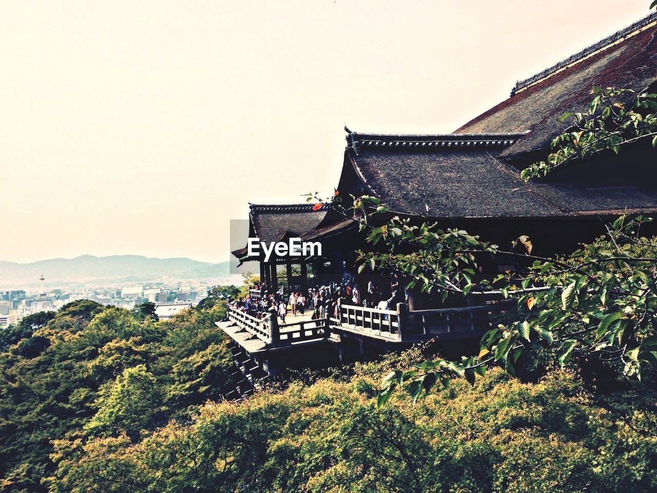 VIEW OF BUILT STRUCTURES AGAINST CLEAR SKY