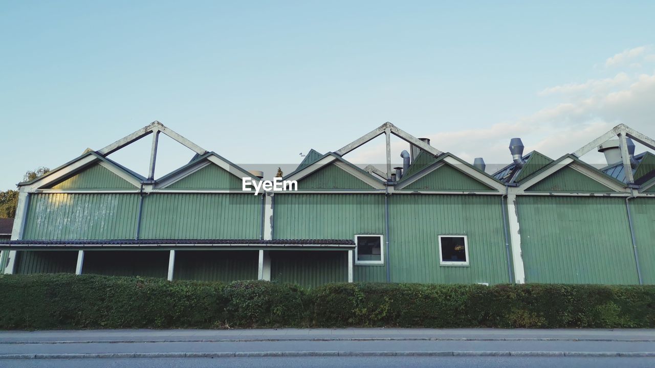 Low angle view of house against sky