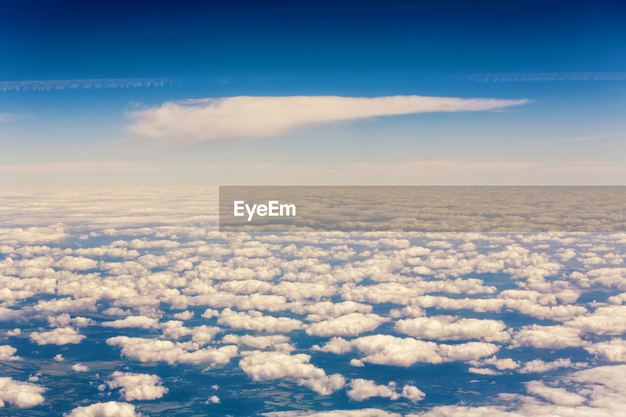 Aerial view of cloudy sky