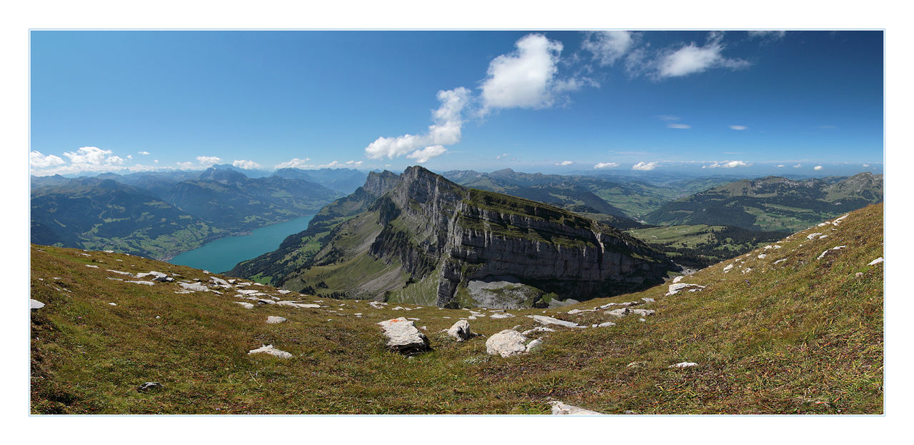 High angle view of mountains