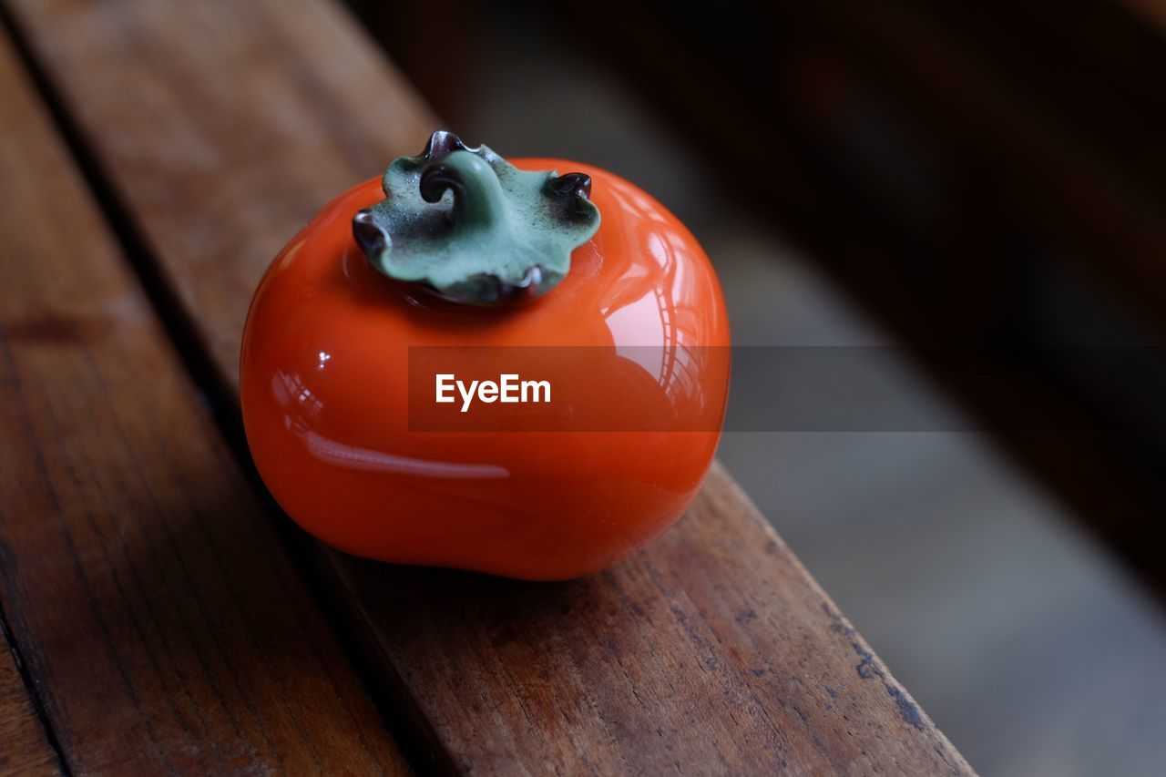 Close-up of orange on table