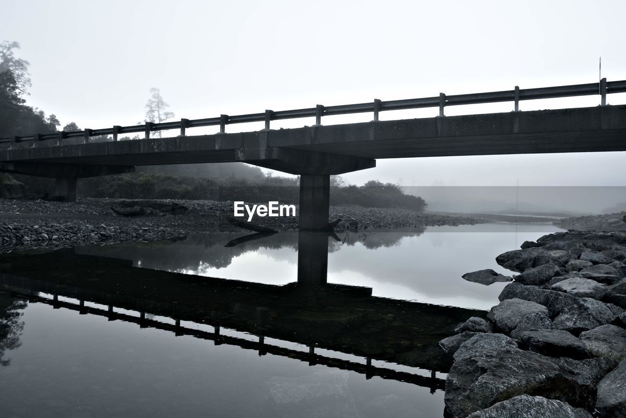 Bridge over river against sky