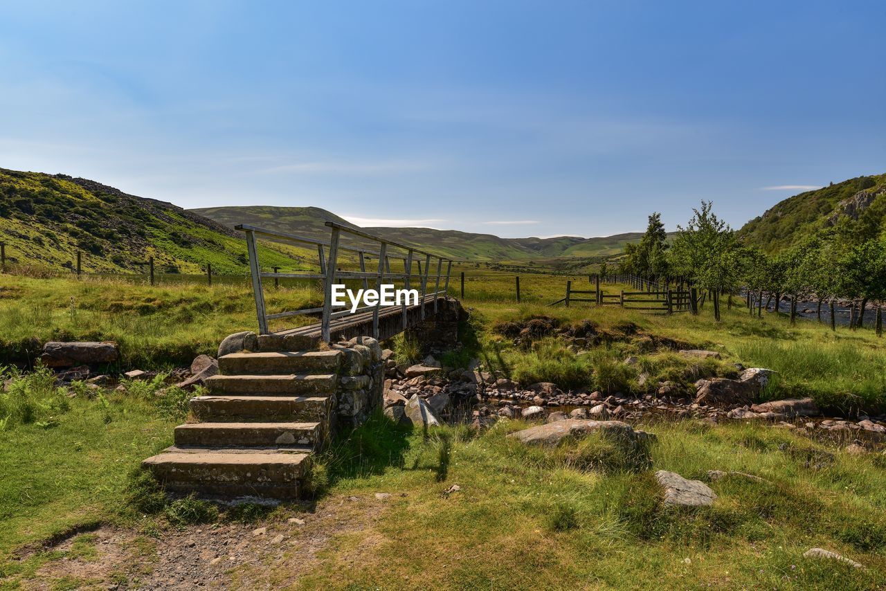 Scenic view of land against sky