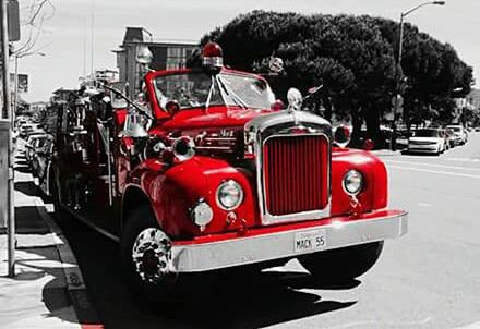 CLOSE-UP OF RED CAR