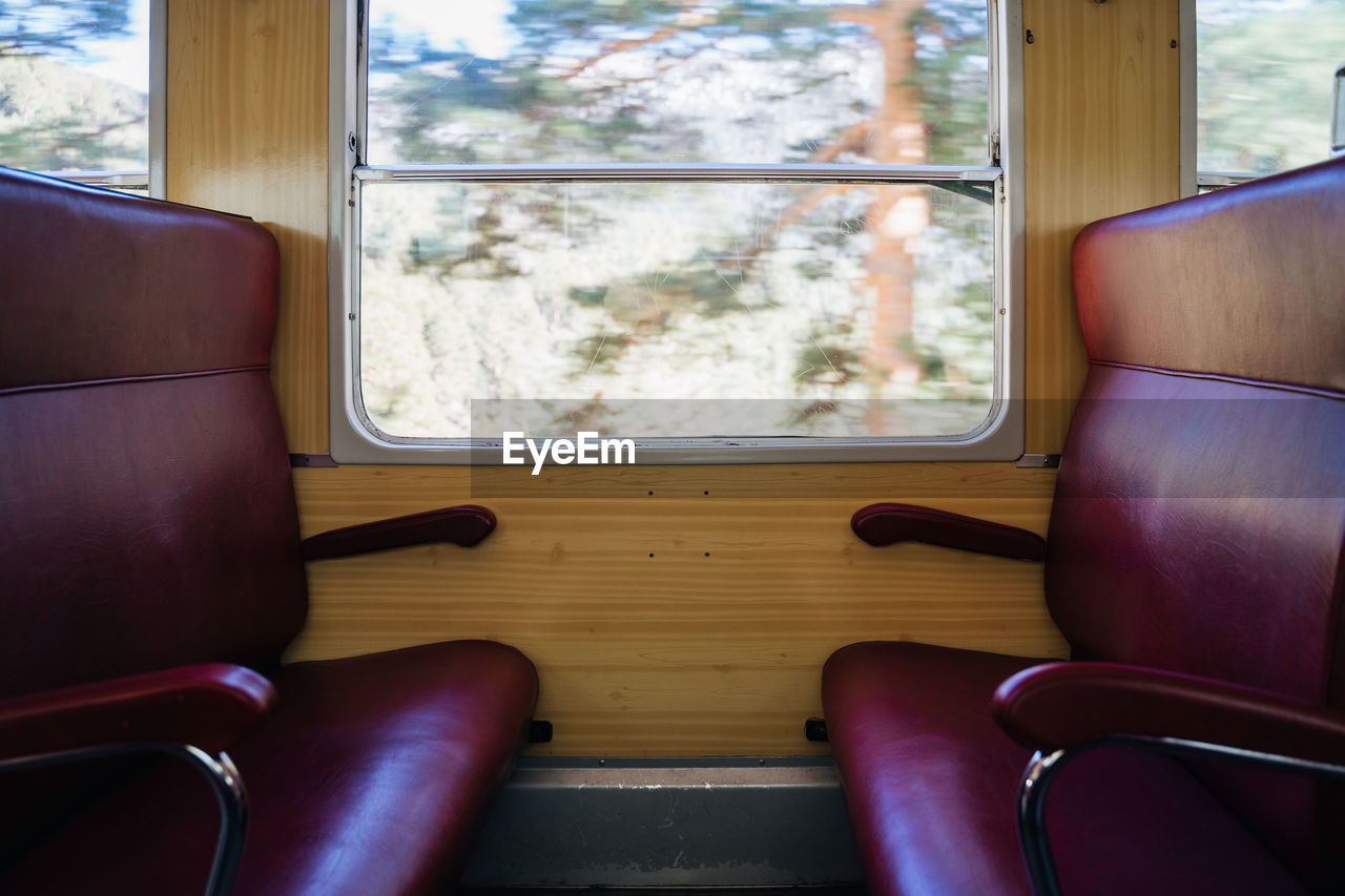 Interior of train