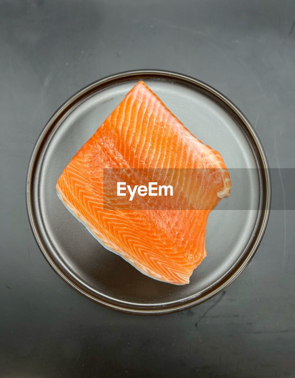 High angle view of food in plate on table