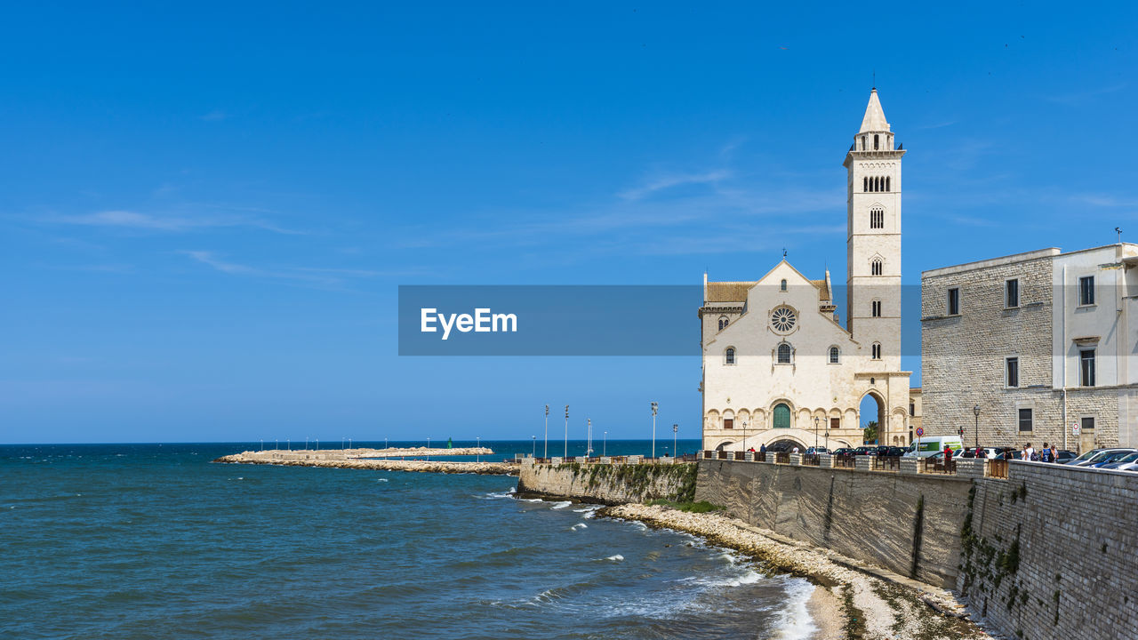 Like a white ship in the middle of the sea. trani, cathedral of san nicola pellegrino. puglia. italy