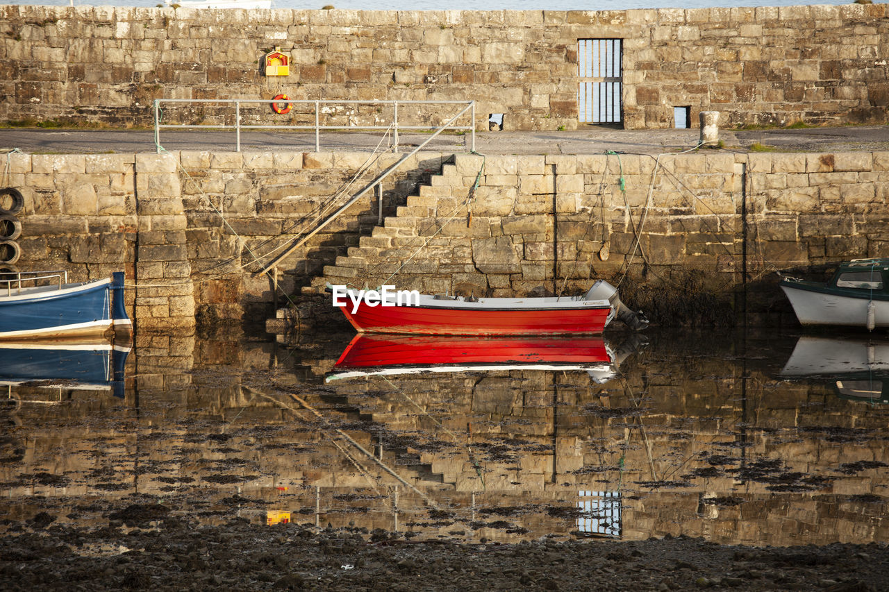 Boat moored , mullaghmore harbour