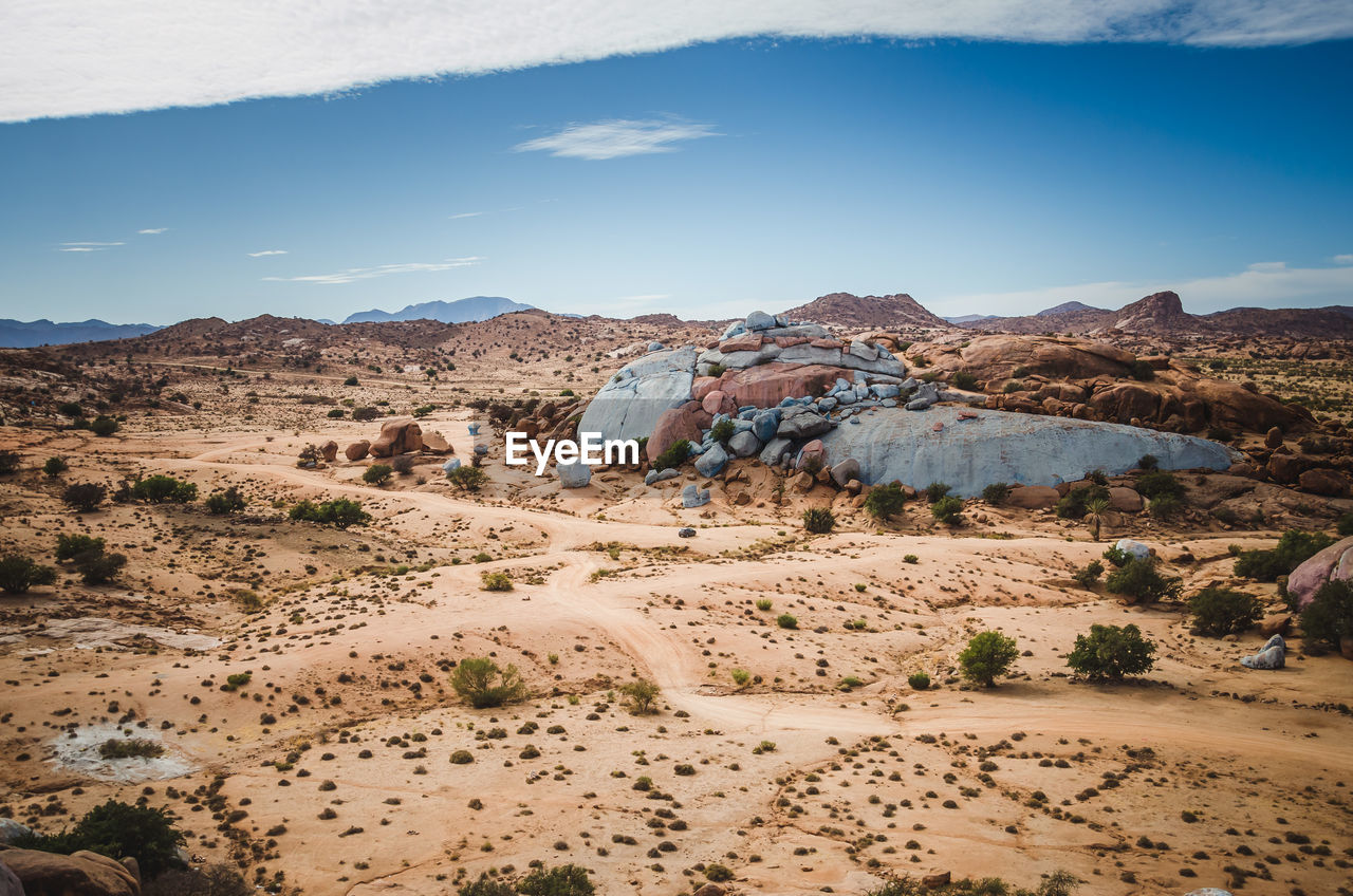 Scenic view of desert against sky