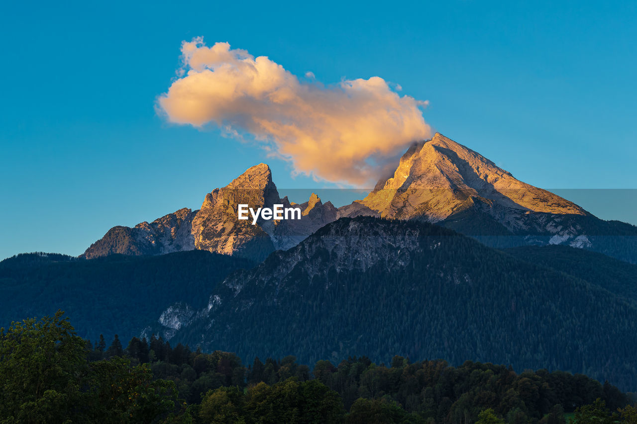 scenic view of mountains against clear sky