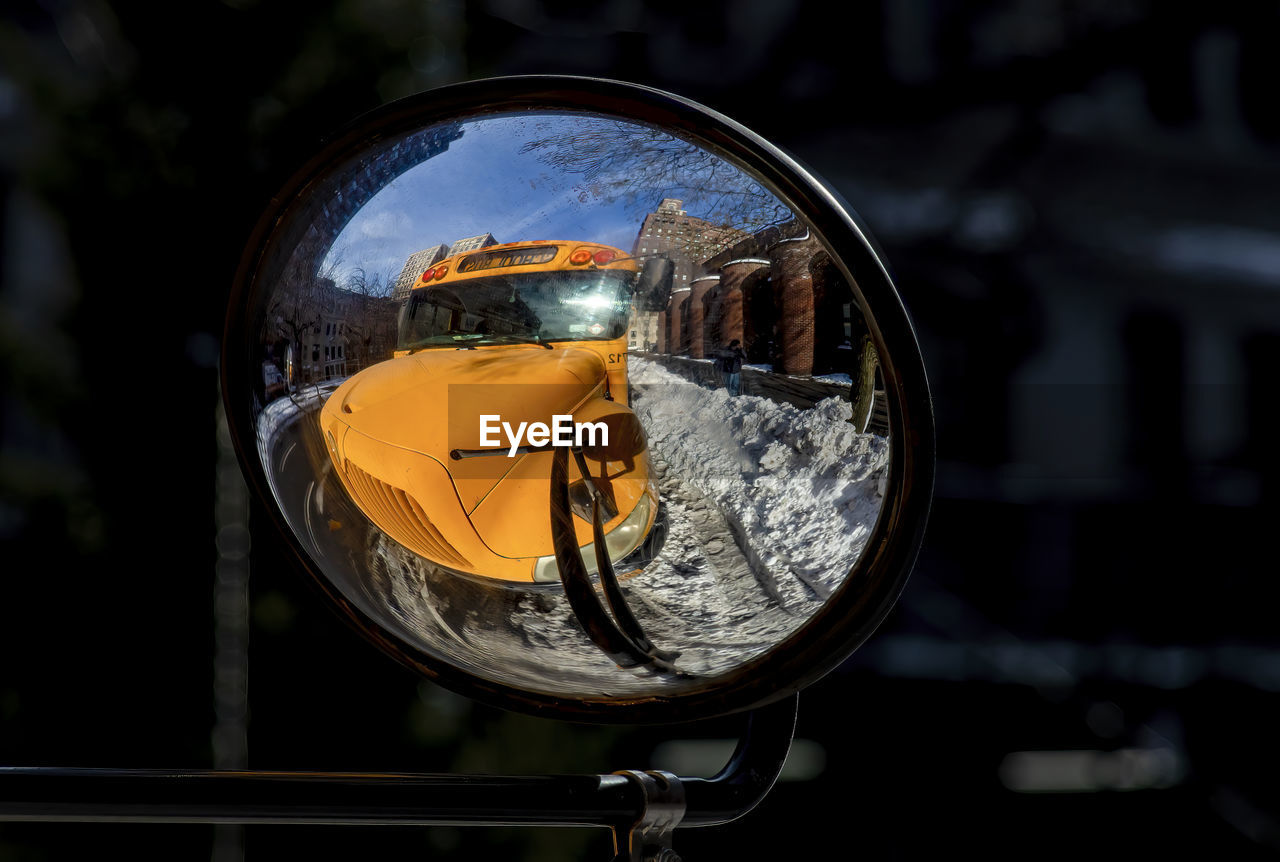 Rear view mirror - school bus