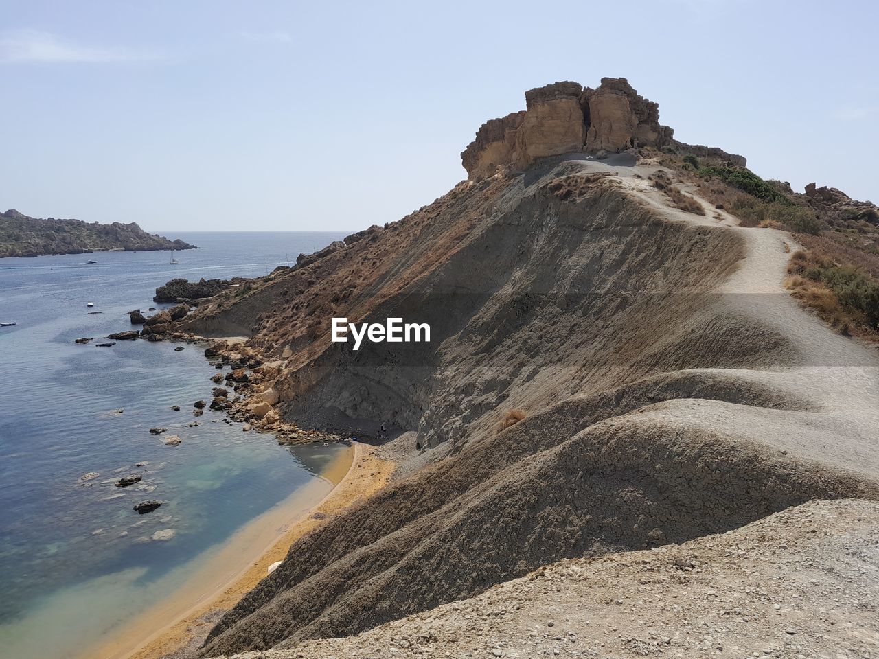 Scenic view of sea against sky headlands