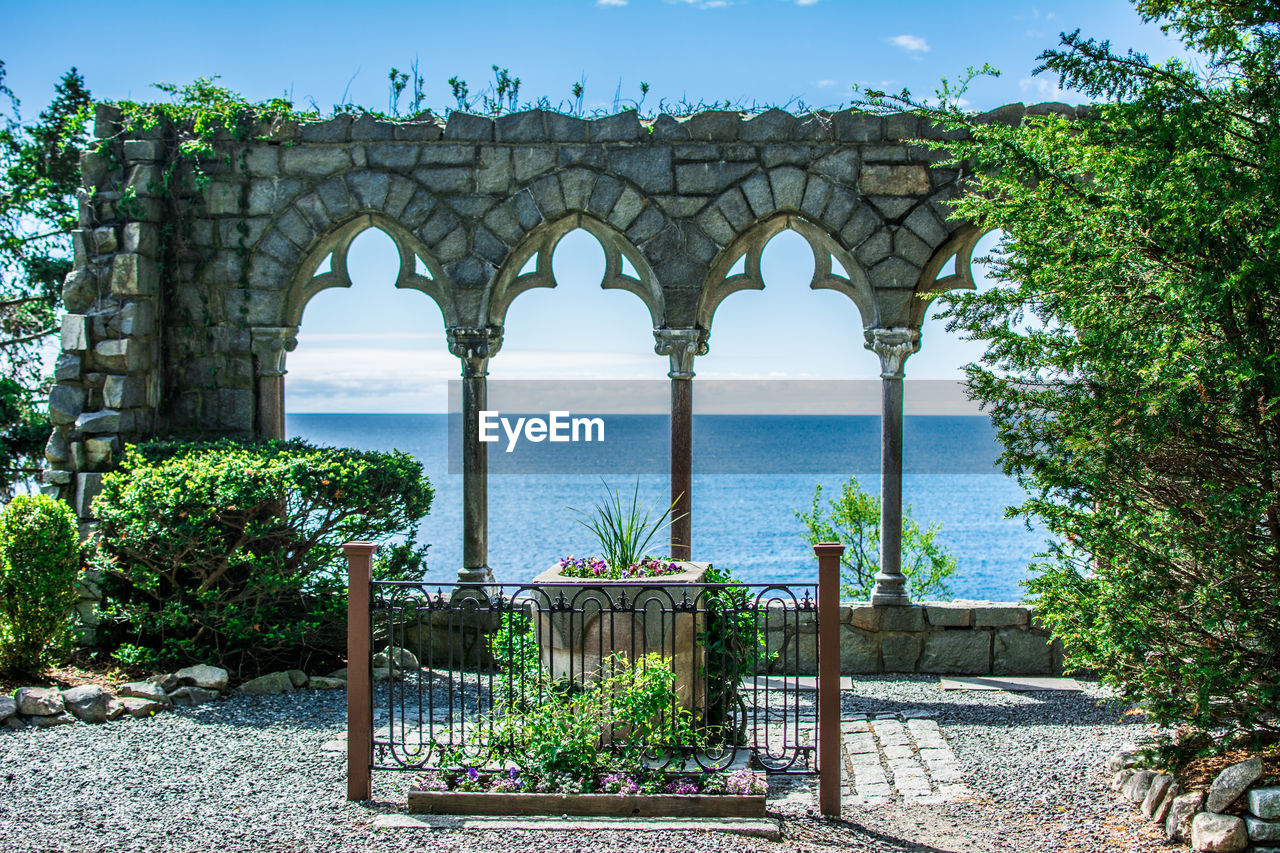 View of gate in sea