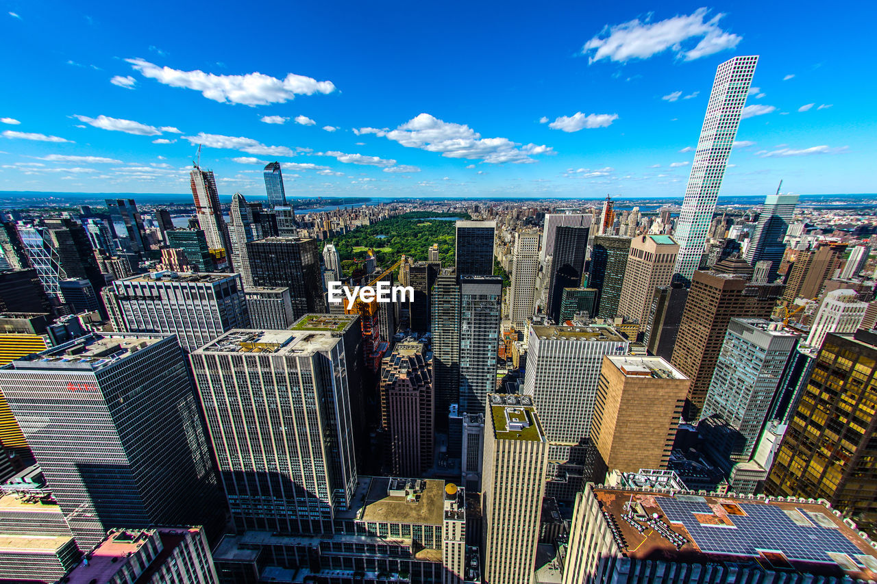 high angle view of cityscape