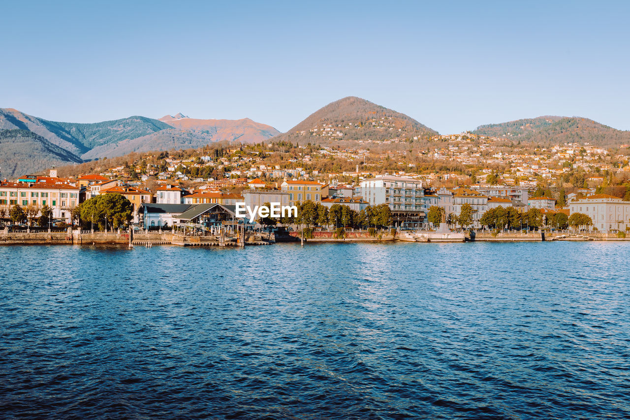 Verbania coast seen from lake maggiore