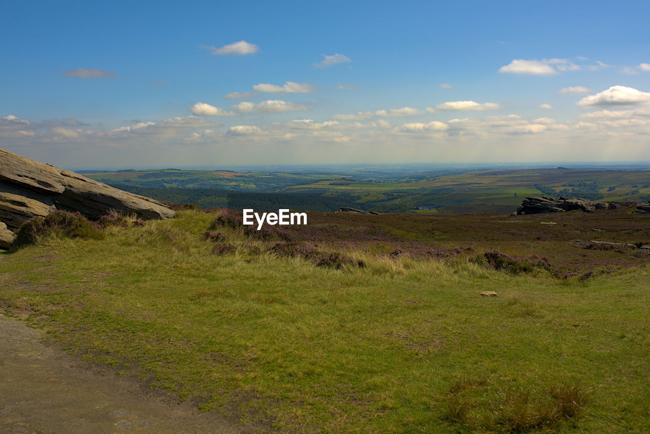 SCENIC VIEW OF LAND AGAINST SKY DURING SUNSET