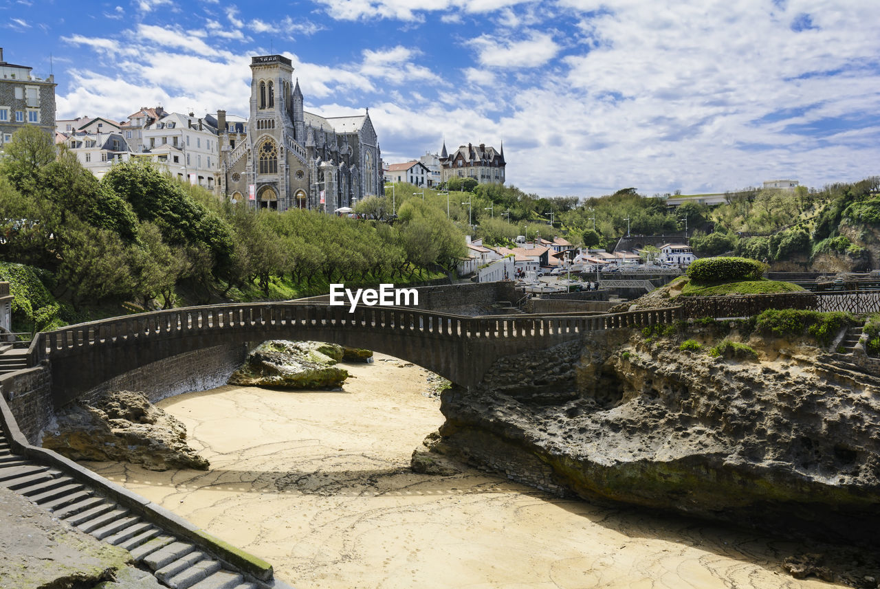 A view of biarritz city in the south of france during a wonderful sunny day