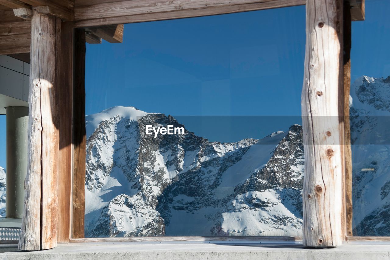 Mountains against clear sky