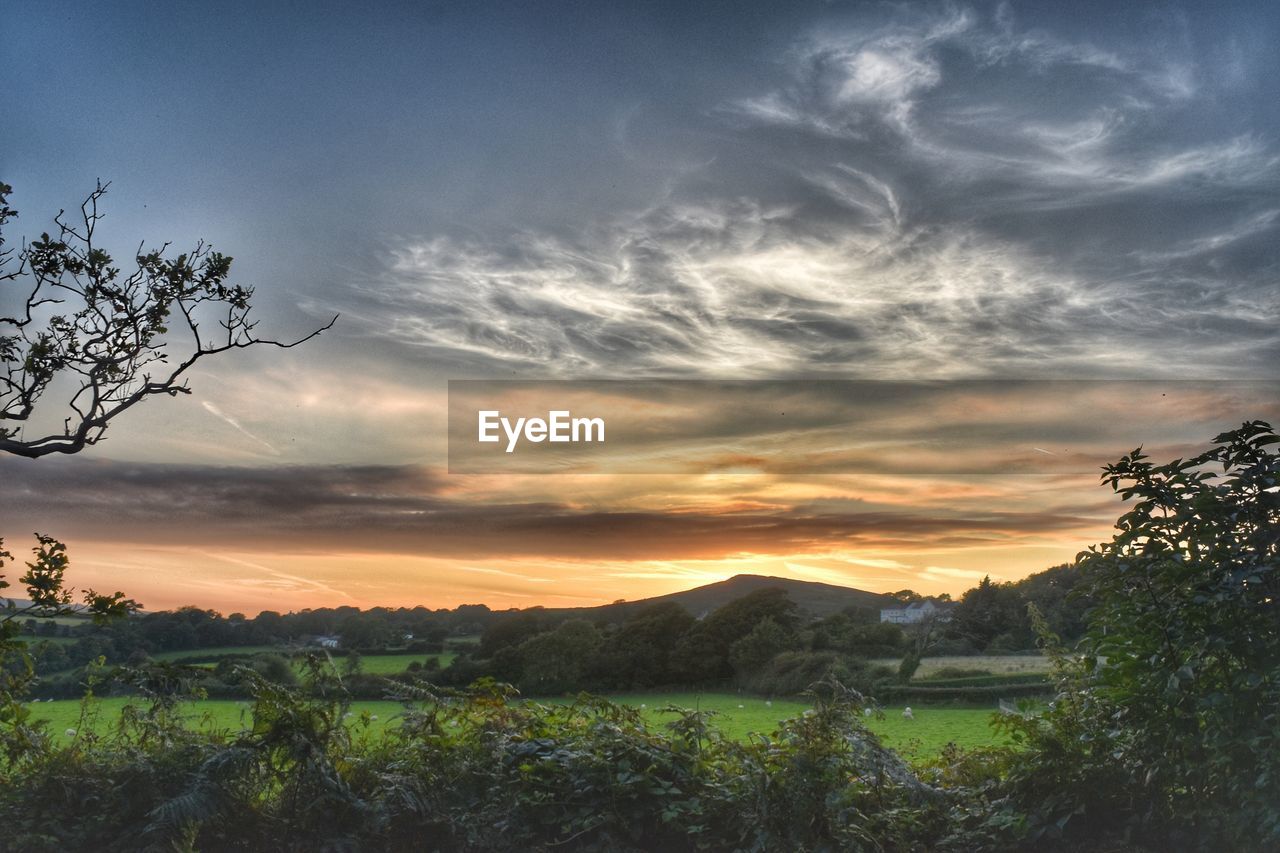 LANDSCAPE AGAINST SKY DURING SUNSET