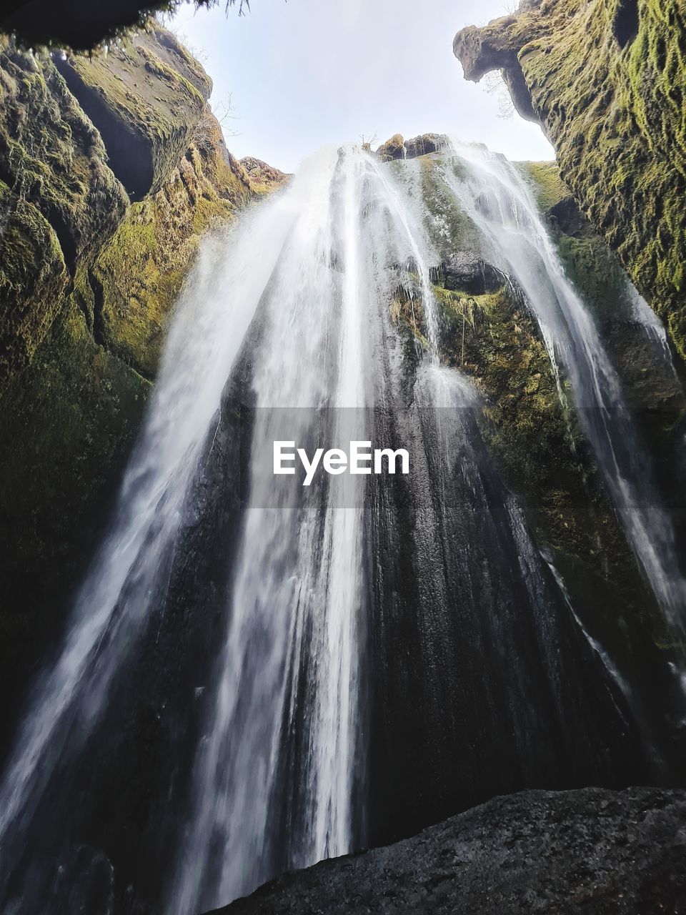 Scenic view of waterfall