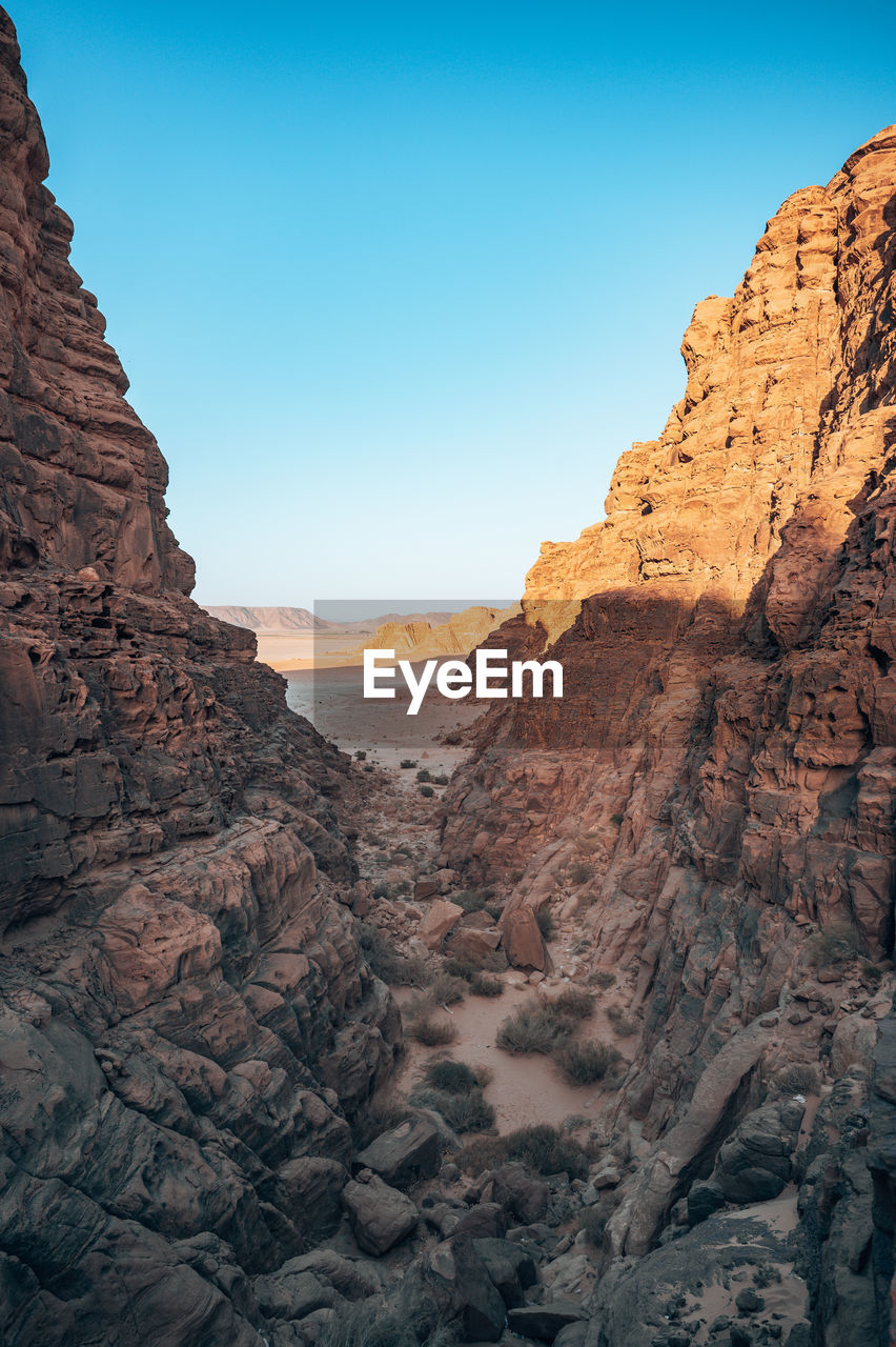 Rock formations on mountain