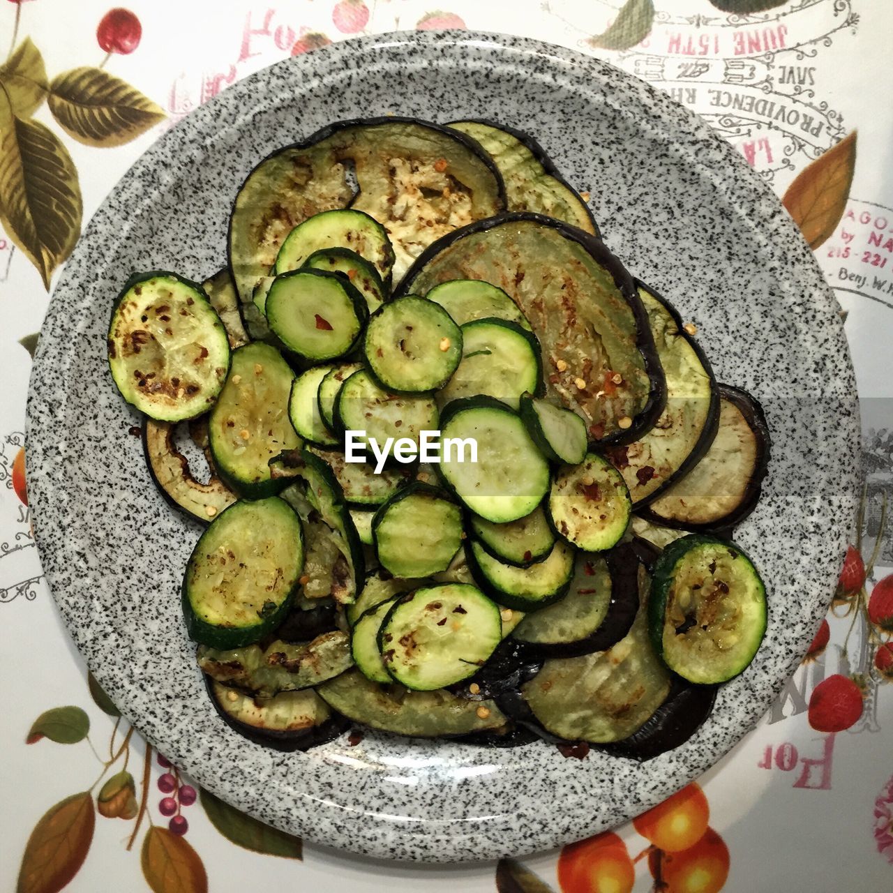 Directly above shot of vegetables in plate