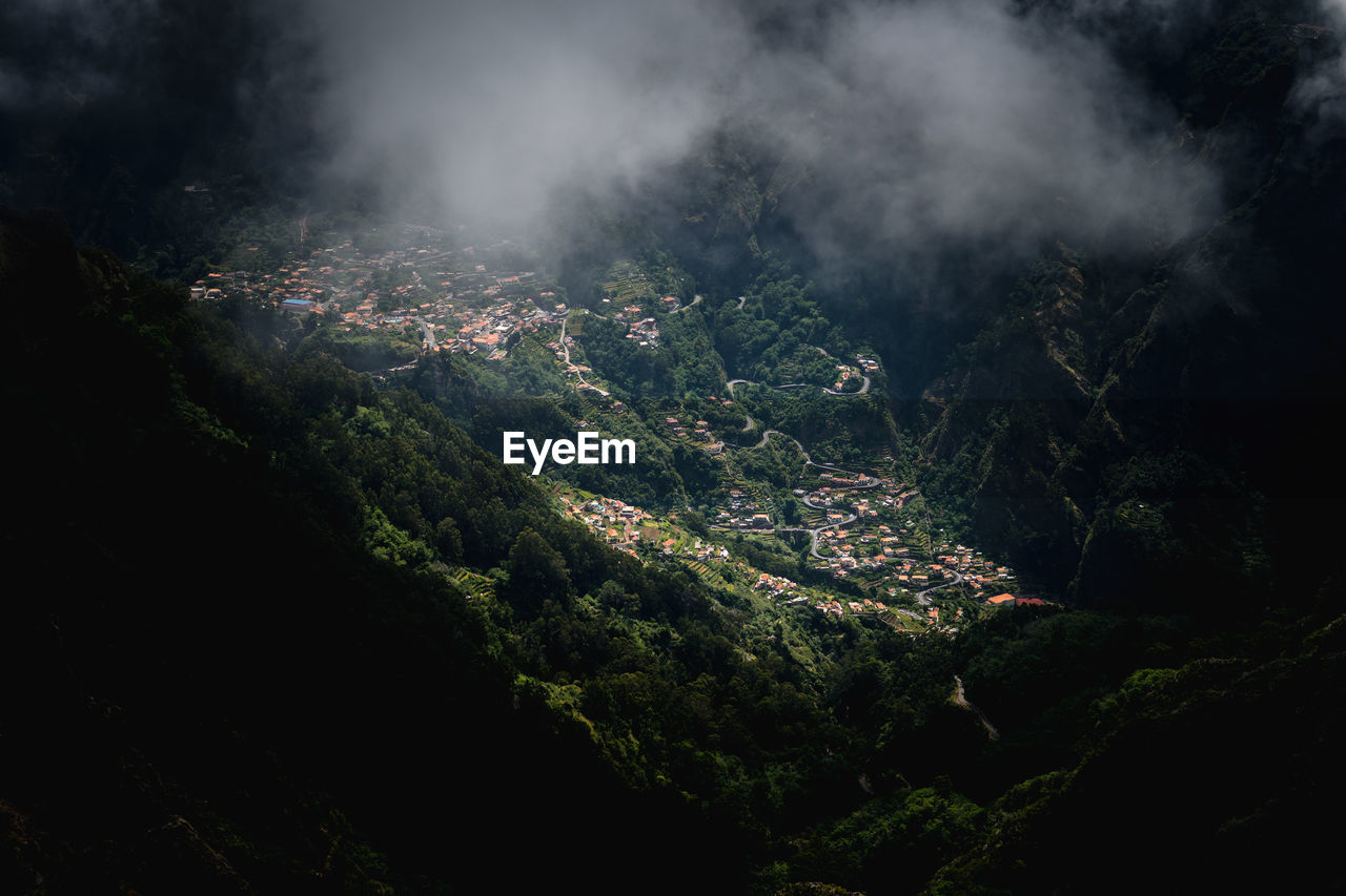 Curral das freiras village in between mountains, madeira island, portugal