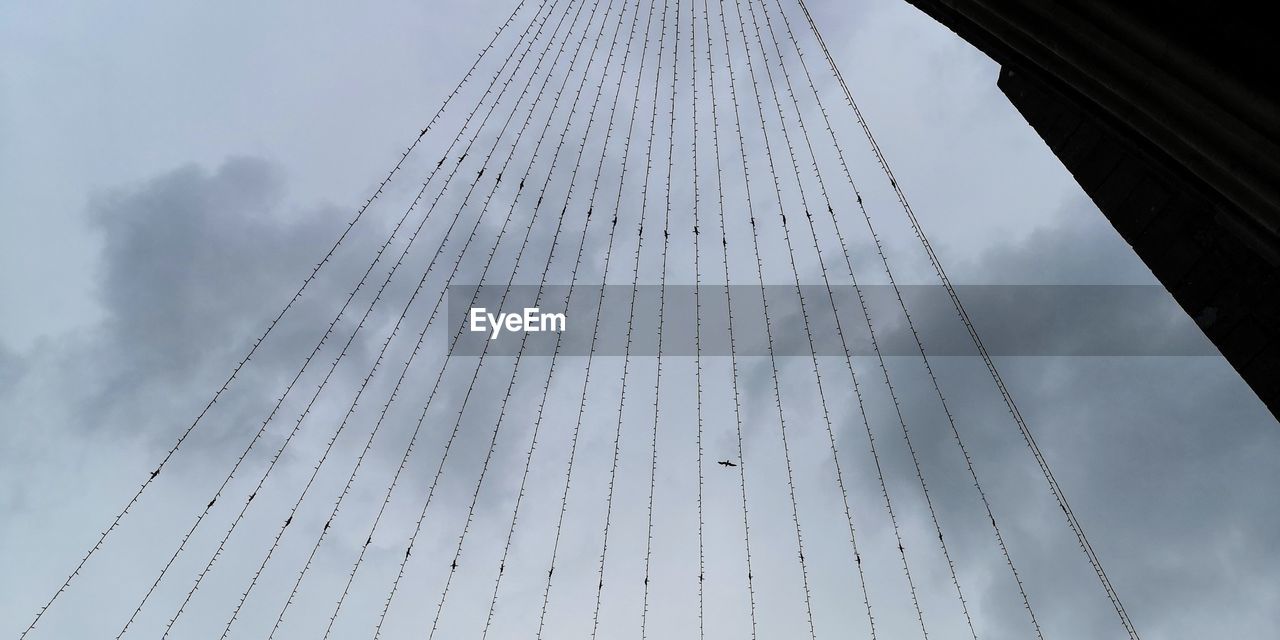 Low angle view of bridge against sky