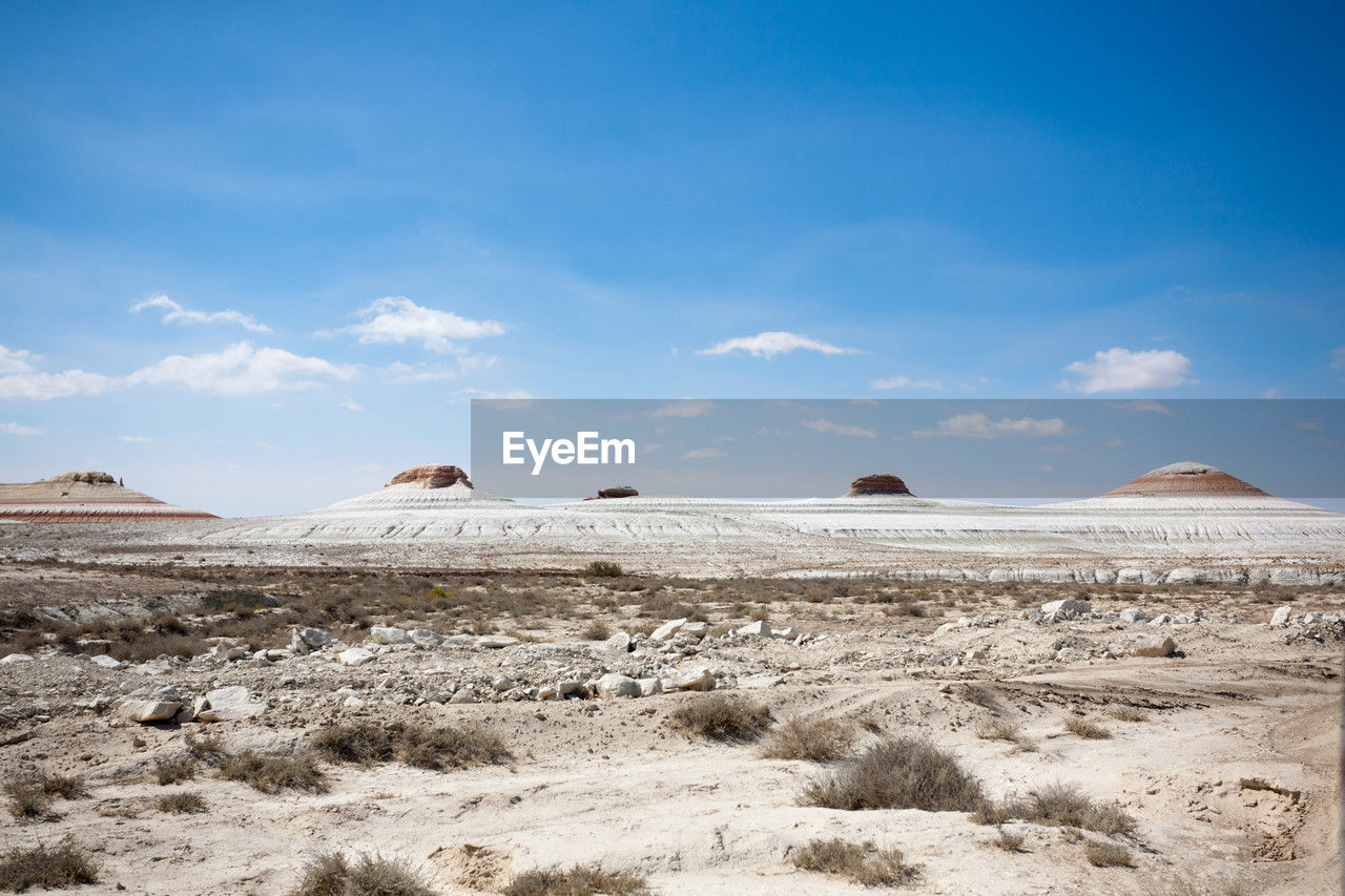 scenic view of desert against clear sky