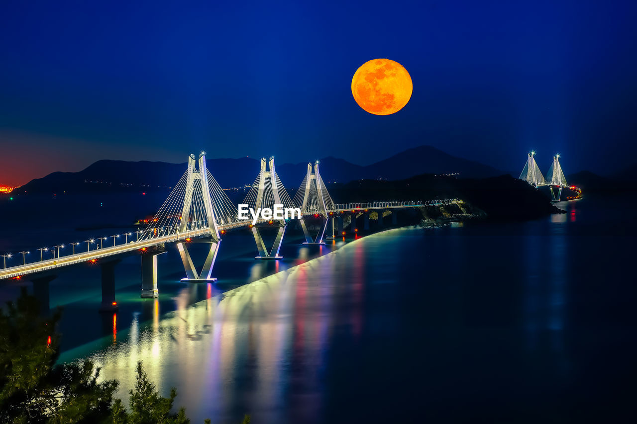 GOLDEN GATE BRIDGE OVER RIVER AGAINST SKY