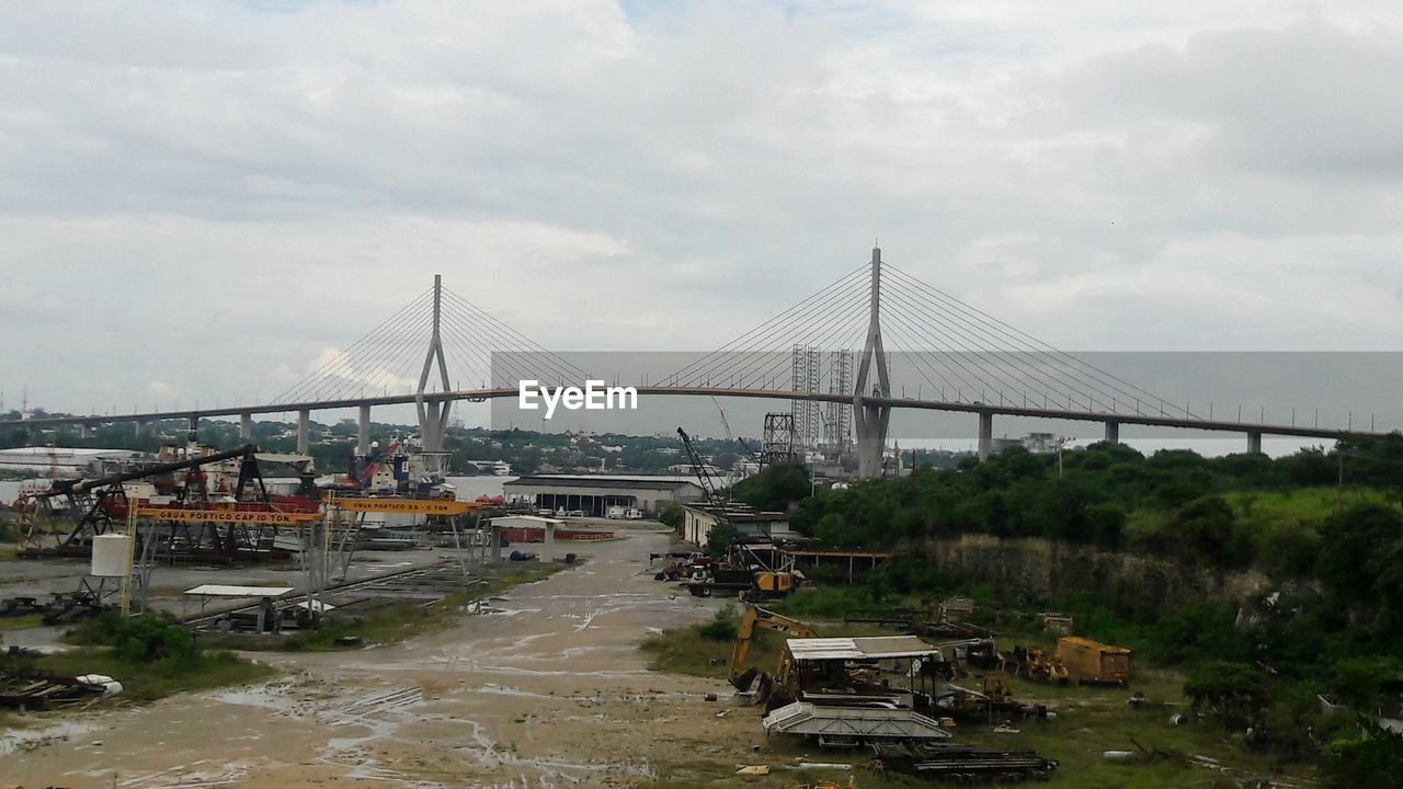 BRIDGE OVER RIVER AGAINST SKY