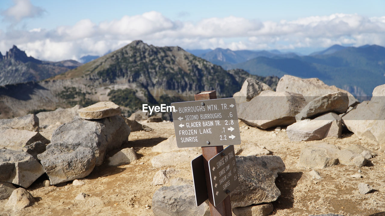 TEXT ON ROCKS AGAINST MOUNTAIN