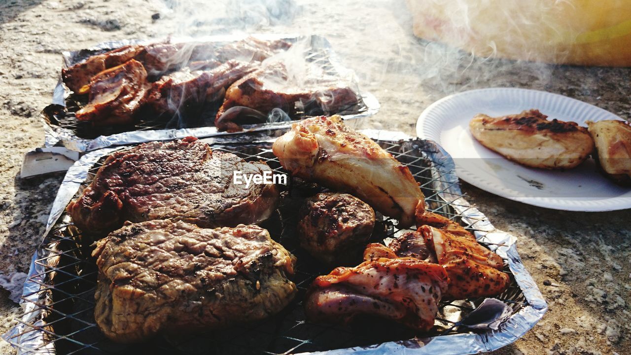 Close-up of served food