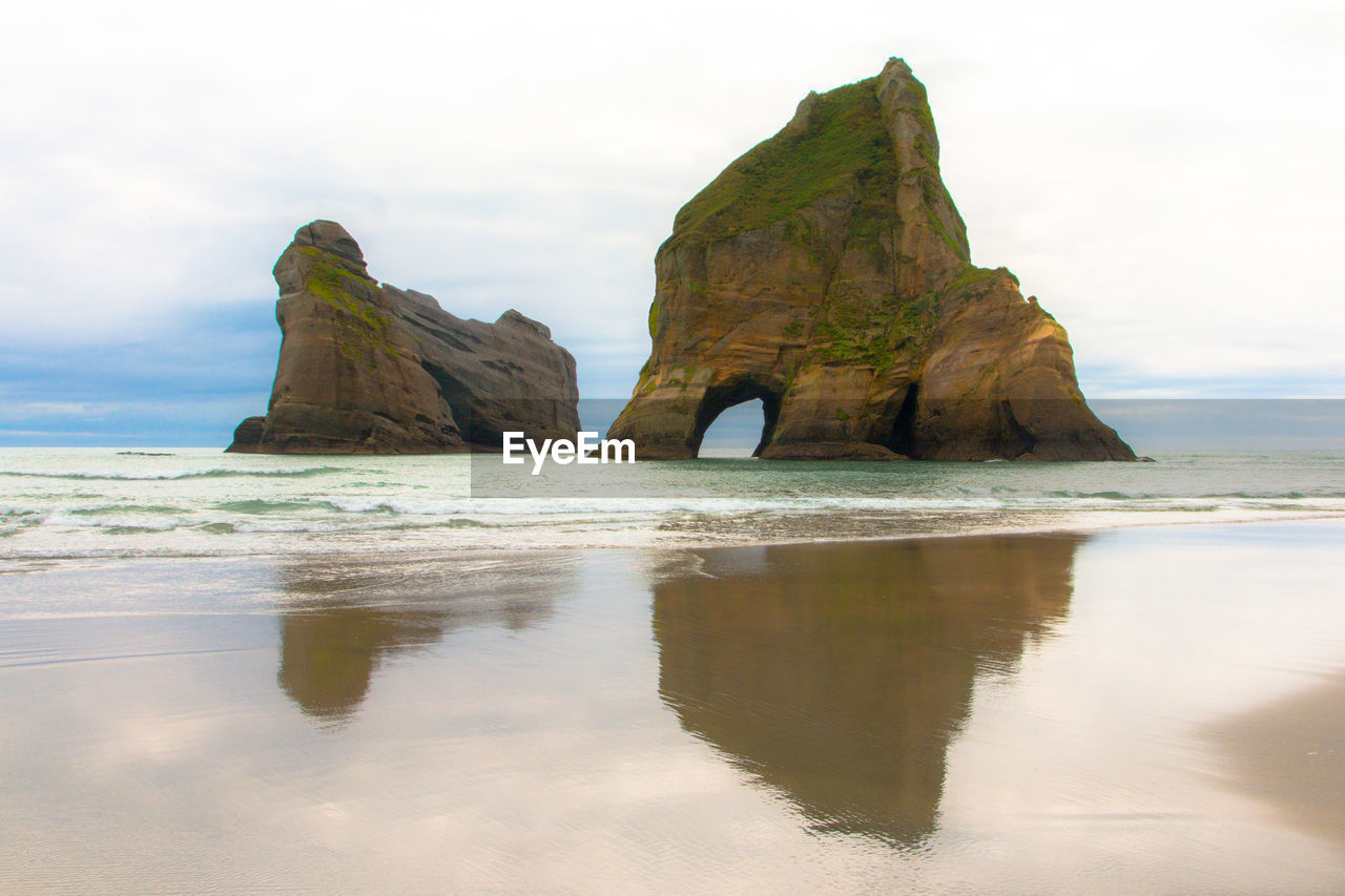 ROCK FORMATION AT SEASIDE