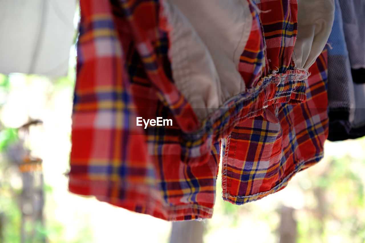 Clothing drying outdoors