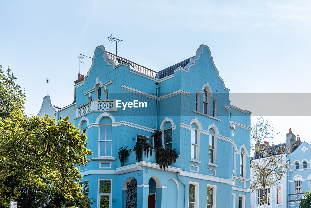 Colourful townhouse in notting hill, london, england uk