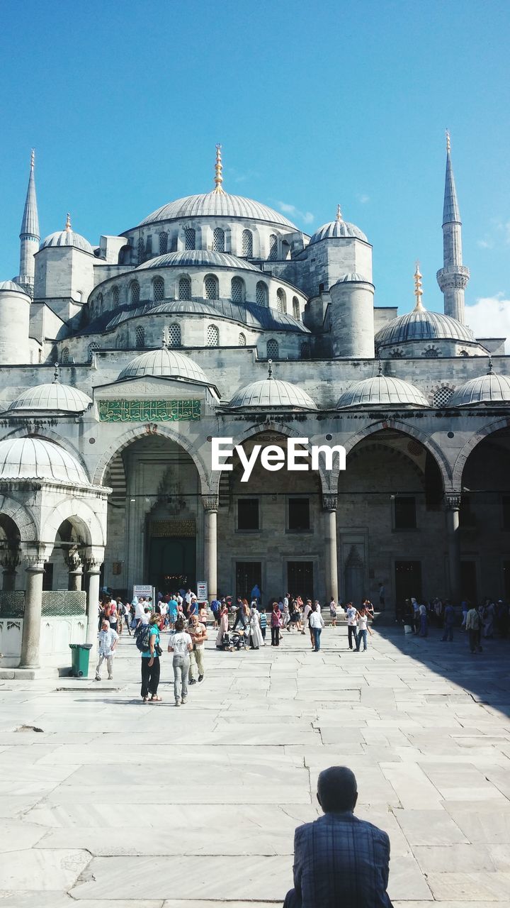 People at sultan ahmed mosque