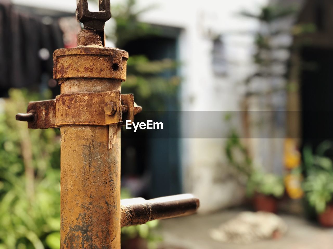 Close-up of rusty pipe