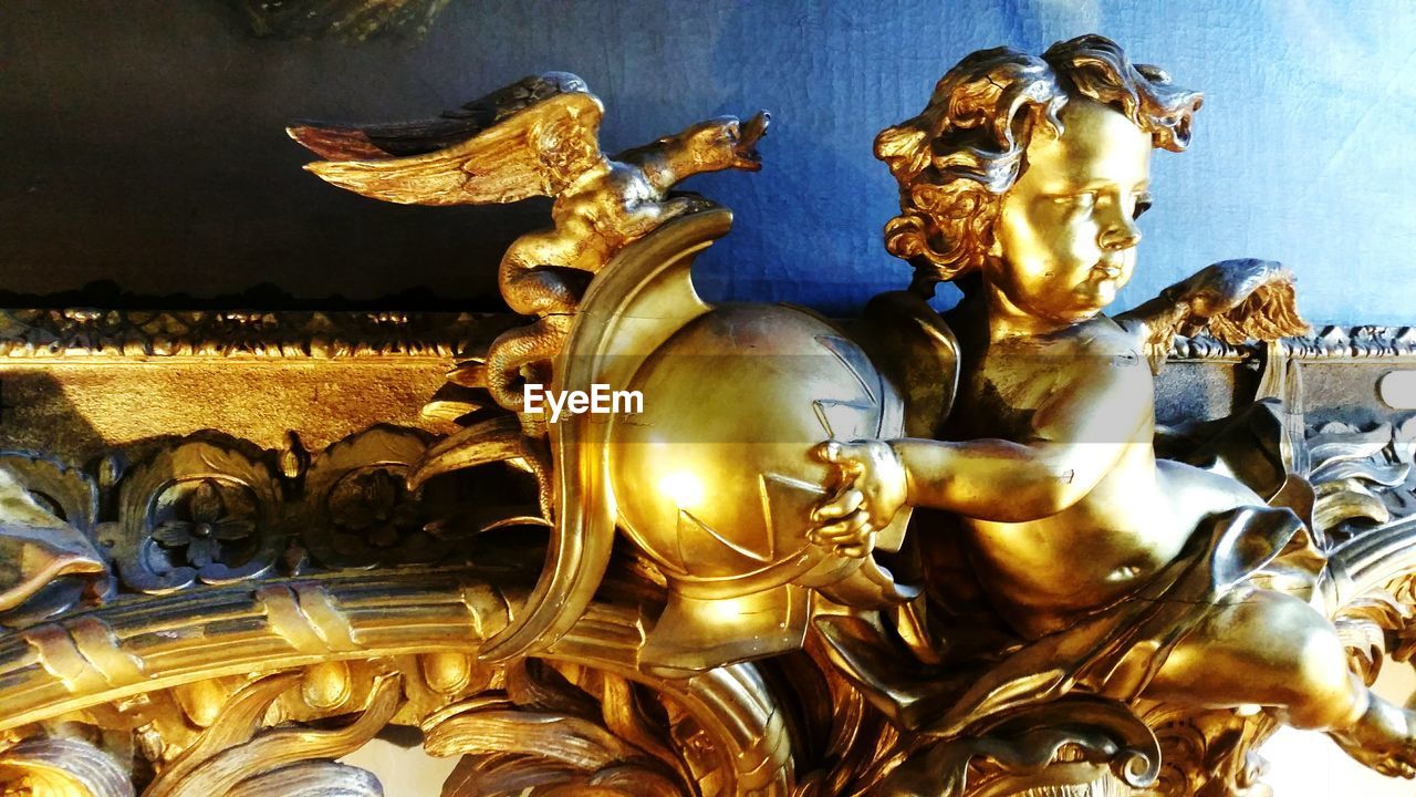 Golden statue in temple