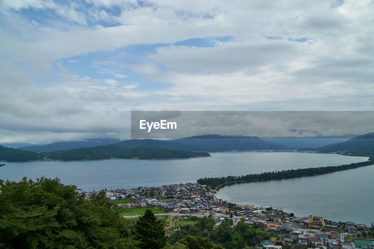 Top view of amanohashidate, miyazu, kyoto