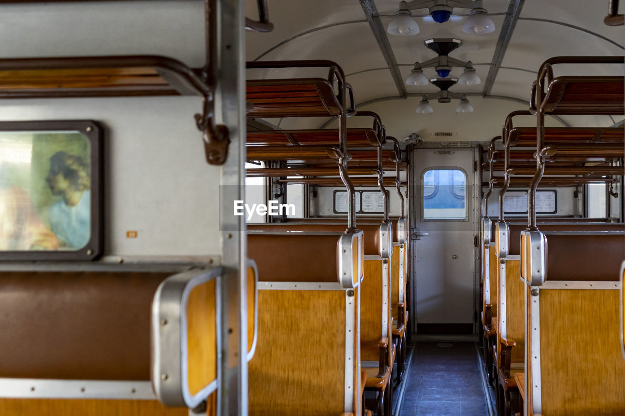 Empty seats in train