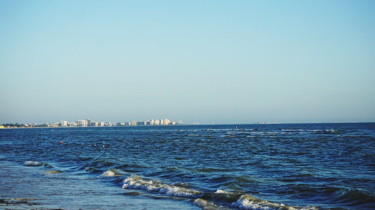 VIEW OF SEA AGAINST CLEAR SKY