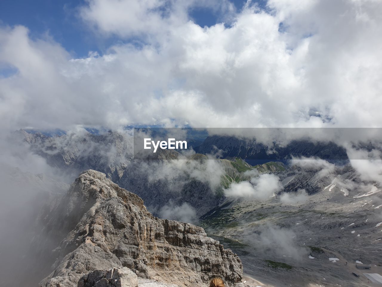 Scenic view of mountain range against sky