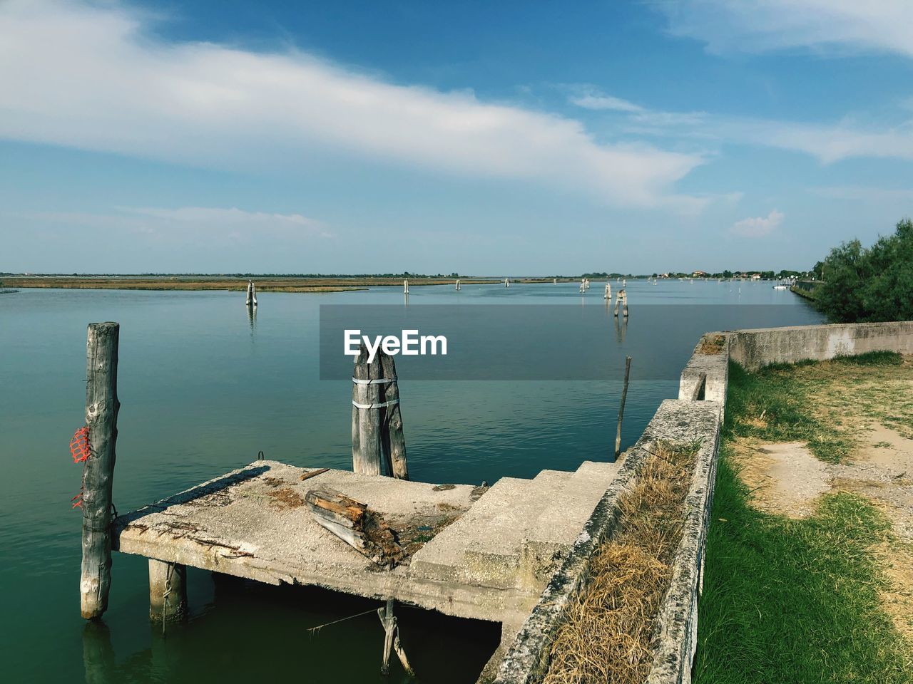 View of venice lagoon from lido de jesolo