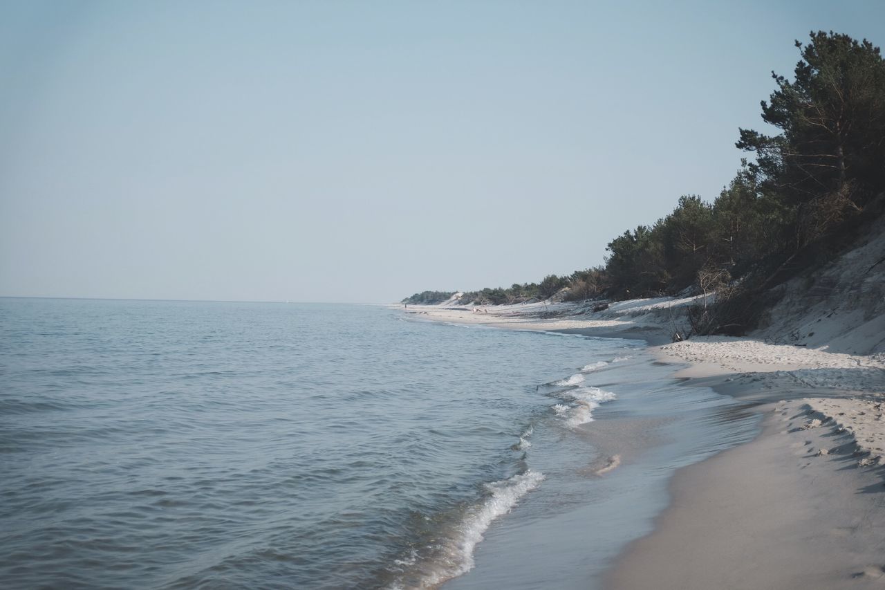 VIEW OF SEA AGAINST CLEAR SKY