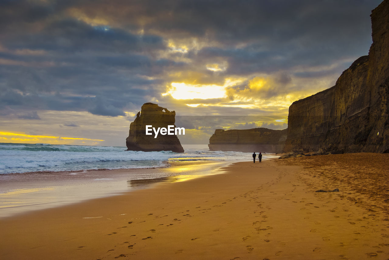 SCENIC VIEW OF BEACH DURING SUNSET